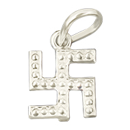 Swastik Locket in pure Silver - Design I