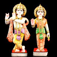 Radha Krishna marble idol