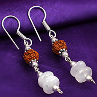 Rudraksha Moonstone Earrings - I