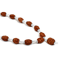 3 mukhi Agni mala in silver caps