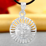 Surya Locket in pure silver - III