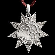 Om Locket in Pure Silver - Design XI