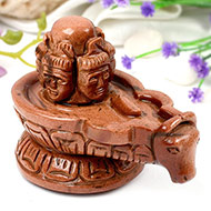 Pashupatinath Shivaling in Red Sunstone - 376 gms