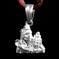 Shiva Parvati Locket in Pure Silver - 1.50 gms
