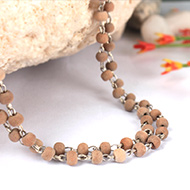 Sandalwood mala in silver