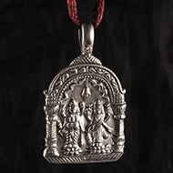 Lakshmi Ganesh Pendent in Pure Silver