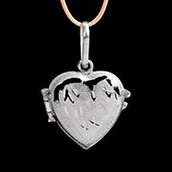Heart Locket - in Pure Silver - Design VII