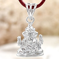 Dagdu Sheth Ganesha locket in pure silver