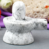 Howlite Shivlinga - 181 gms