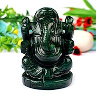 Ganesha in Green Aventurine - 449 gms