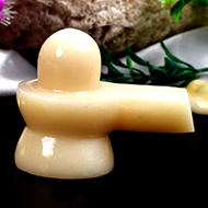 Ivory Yellow Jade Shivling - 68 gms - I