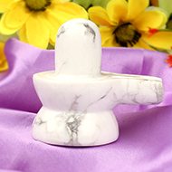Howlite Shivlinga - 141 gms