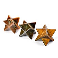 Star Pyramid in Tiger Eye - Set of 3 - 17 gms