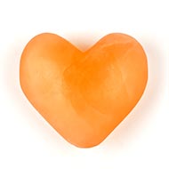 Orange Selanite Heart