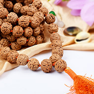 6 Mukhi Semi Chikna Mars Mala - 12 mm