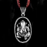Ganesh Locket in Pure Silver - Design XLIII