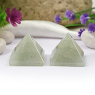 Pyramid in Light Green Jade - Set of 2