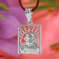 Saibaba Locket in Pure Silver - I