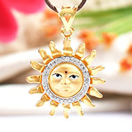 Surya Locket in Pure Gold - Design I