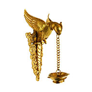 Hanging Diya in Parrot Beak - Wall Artifact