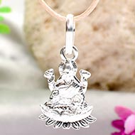 Laxmi Locket  in Pure Silver - Design III