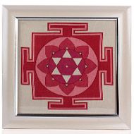 Mahalaxmi Yantra on silk with frame