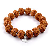 7 mukhi Mahalaxmi bracelet from Java with silver chakri
