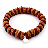 7 mukhi Mahalaxmi bracelet from Java in woolen spacers