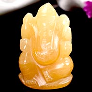 Ganesha in Yellow Jade - 67 gms