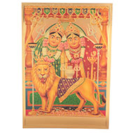 Shri Chamunda Mata Photo in Golden Sheet - Large