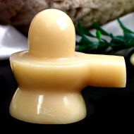 Ivory Yellow Jade Shivling - 69 gms - II