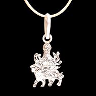 Durga Locket in pure silver - Design XII