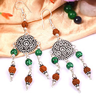 Rudraksha Kidney Stone Earring