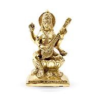 Saraswati in Brass