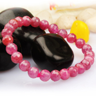 Ruby faceted Bracelet - II