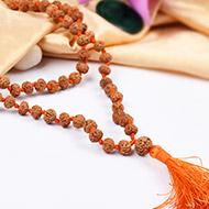 6 Mukhi Semi Chikna Mars Mala - 6 mm