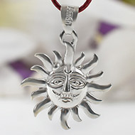 Surya Locket in pure silver - I