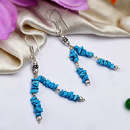 Turquoise uncut earring