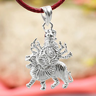 Durga Locket in Pure Silver - Design X
