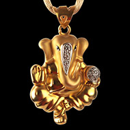 Ganesh Pendant in Gold - 4 gms