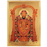 Lord Venkateshwara Photo in Golden Sheet - Large
