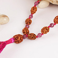 3 mukhi with Ruby mala