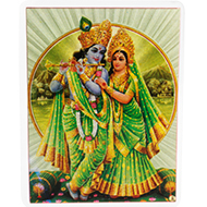 Radha Krishna Glittering Photo