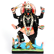 Maa Kaali in black marble idol - 11 inches