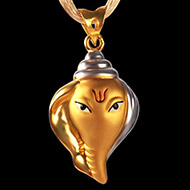 Ganesh Pendant in Gold - 2.08 gms