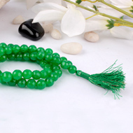 Green Jade Faceted mala - 8mm