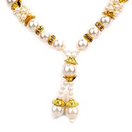 Pearl with Red Deity Garland - V