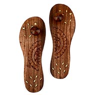 Sri Paduka in Teakwood - Big
