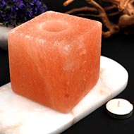 Himalayan Rock Salt Candle Lamp - Square shape