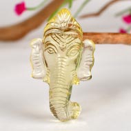Ganesha Face in Lemon Topaz - 72.25 carat
